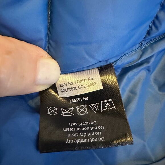 Cotes of London shirt puffer jacket Vibrant Blue Women's Puffer Jacket - Picture 11 of 15